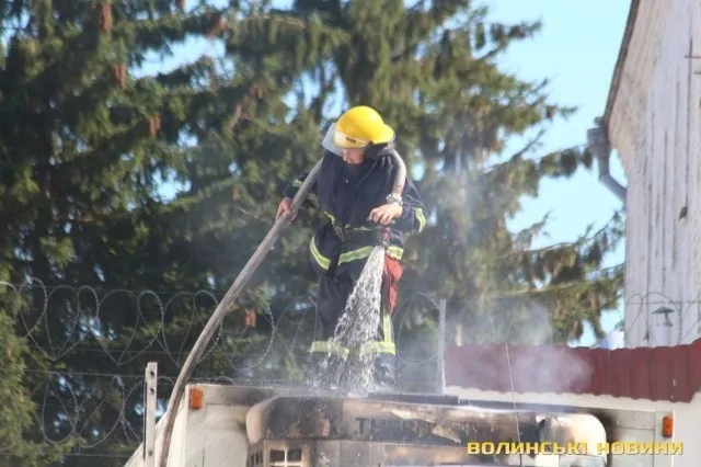 На території луцького СІЗО пожежа