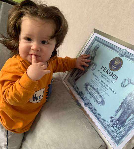 9-місячний рекордсмен: хлопчик з Вінниці має найдовше волосся (фото)