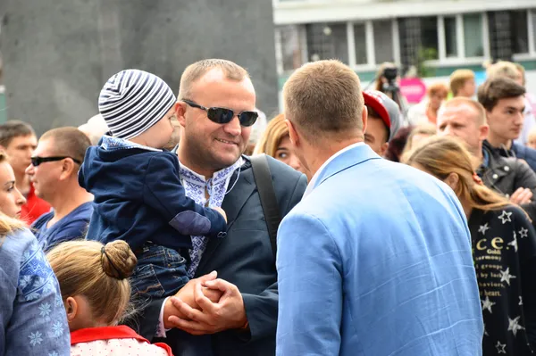 Петро Нестерук із сином...