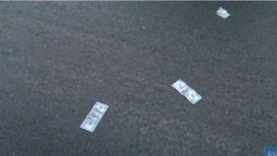 У Володимирі посеред дороги люди збирали долари (фотофакт)