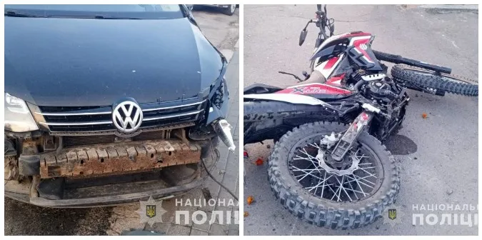 У Луцькому районі 16-річний мотоцикліст протаранив легковик (фото)