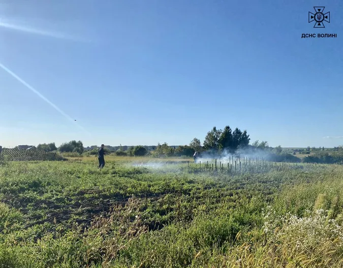 Рятувальники оштрафували пенсіонера, який підпалив поле під Луцьком (фото)