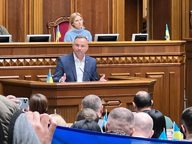 Президент Польщі Анджей Дуда виступив у Верховній Раді (відео)