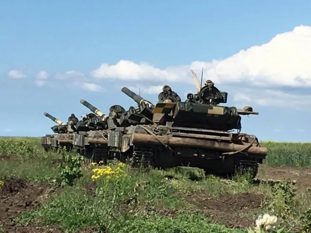 Танки. Навчання українських танкістів на полігоні, 2017 