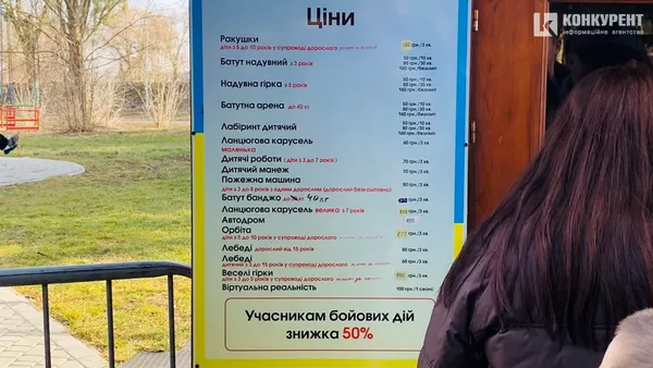 Ціни на атракціони у Луцьку