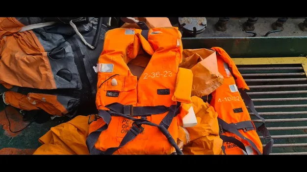 У морі виловили дірявий пліт з речами моряків із затонулого крейсера «Москва» (фото, відео)