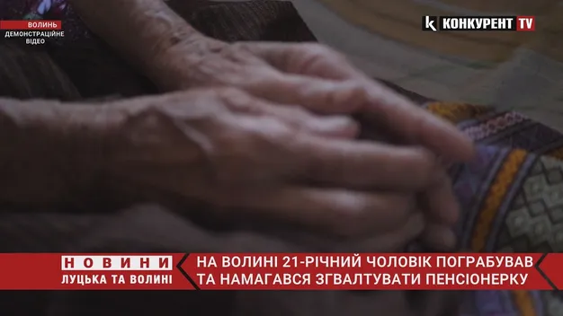 Пограбував і хотів зґвалтувати: на Волині 84-річна бабуся відбилася від нападника (відео)
