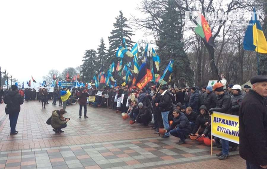 Волинські гірники протестують під Верховною Радою