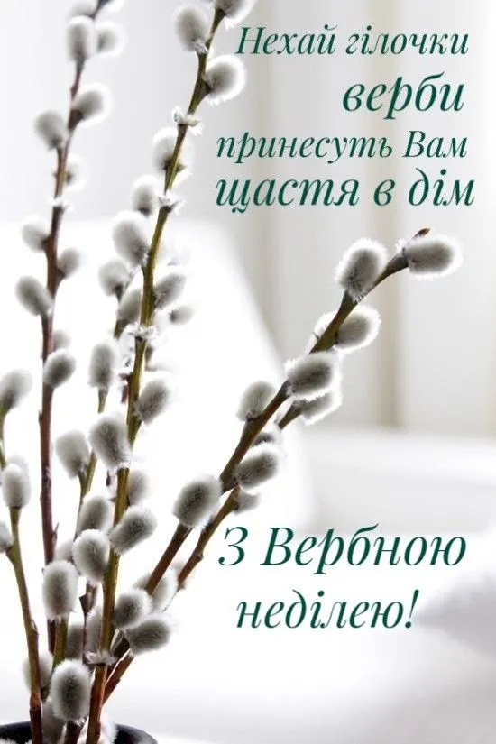 З Вербною неділею: листівки та вітання