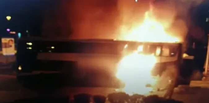 У Польщі загорівся автобус з українцями (відео)