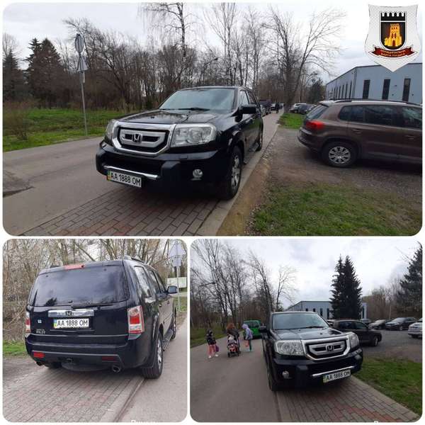 У Луцьку покарали «паркохама», який залишив авто на тротуарі в парку (фото)