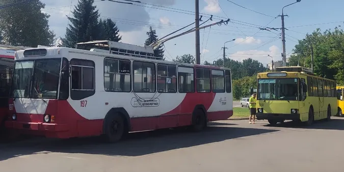 У Луцьку показали «обід» двох унікальних тролейбусів (фото)