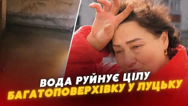 У Луцьку під багатоповерхівкою – «озеро», яке руйнує квартири (відео)