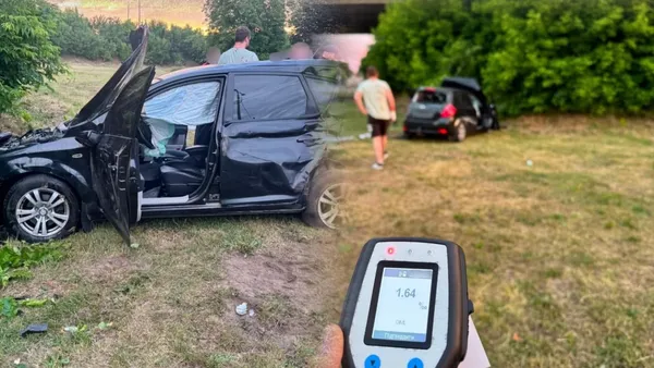 У Луцьку п'яний водій на Kia злетів із мосту: відомі деталі автотрощі (фото)
