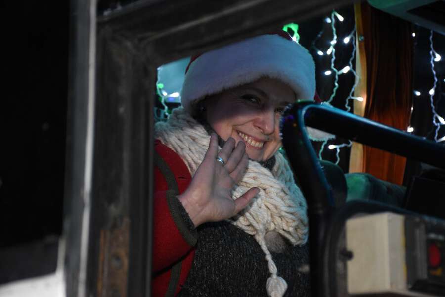 Селами Луцької громади їздив святковий автобус з Миколаєм (фото)