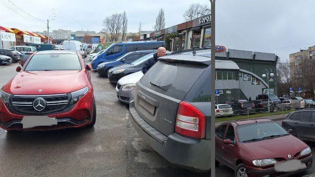 Біля базару в Луцьку – аншлаг паркохамів
