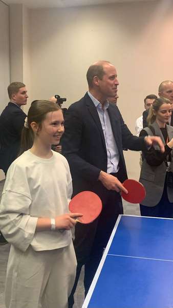 Волинянка зіграла в настільний теніс з принцом Вільямом (фото)