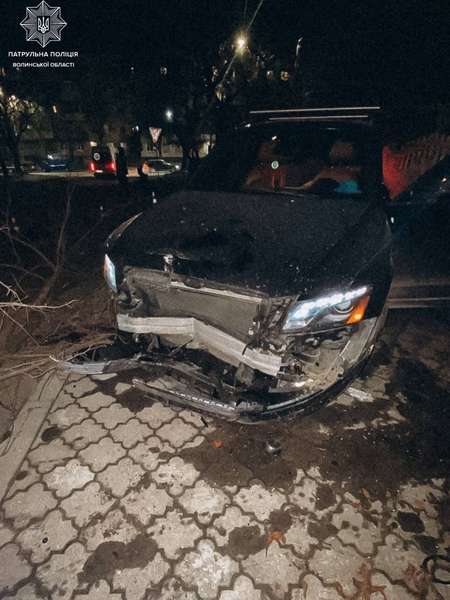 У Луцьку п'яний молодик на Audi протаранив дерево (фото)