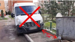 Припаркувався біля смітника: у Луцьку муніципали «порадували» порушника штрафом (фото)