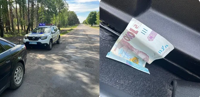 На Камінь-Каширщині водій Audi хотів «відкупитися» від поліції за 1000 гривень (фото)