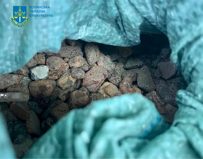 Буде суд: волинянин купив 7 кг бурштину без документів (фото)