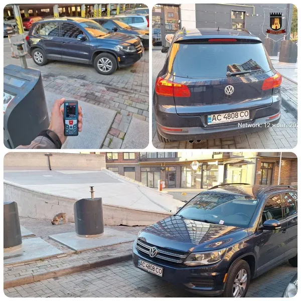 Луцькі муніципали покарали водія, який залишив авто біля смітника (фото)