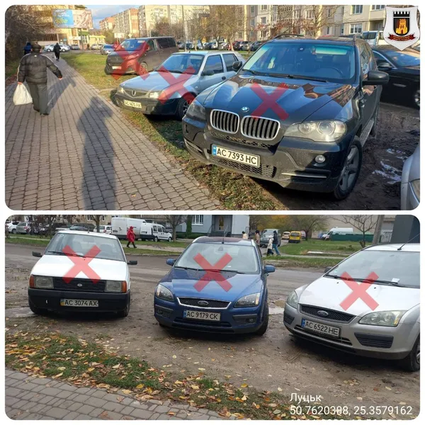 У Луцьку водії перетворили газон на багнюку (фото)