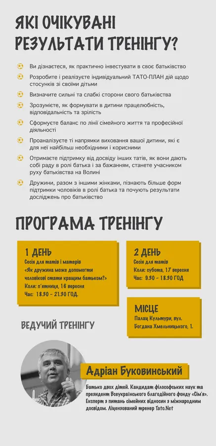 На «ТатоФест» до Луцька приїде експерт із питань сім'ї