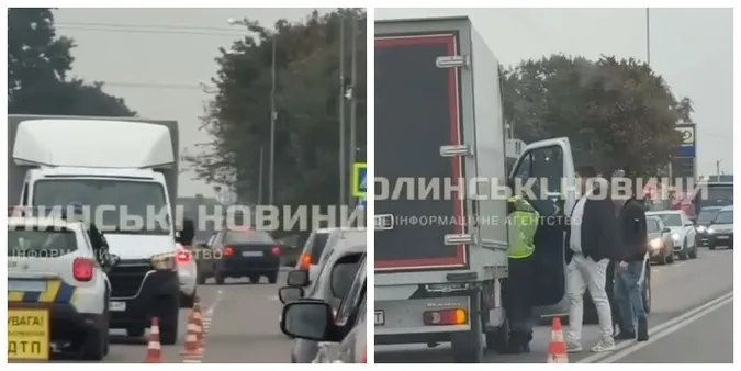 На виїзді з Луцька – аварія, рух ускладнено (відео)