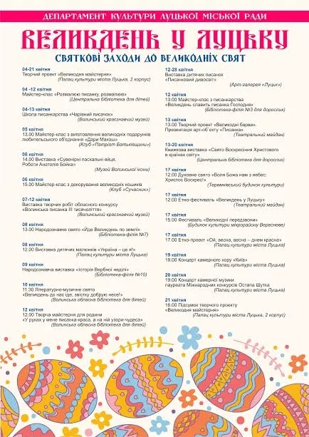 Великдень у Луцьку: програма заходів