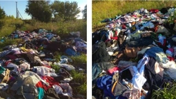 Купа серед поля: на Волині невідомі влаштували смітник з одягу (фото)