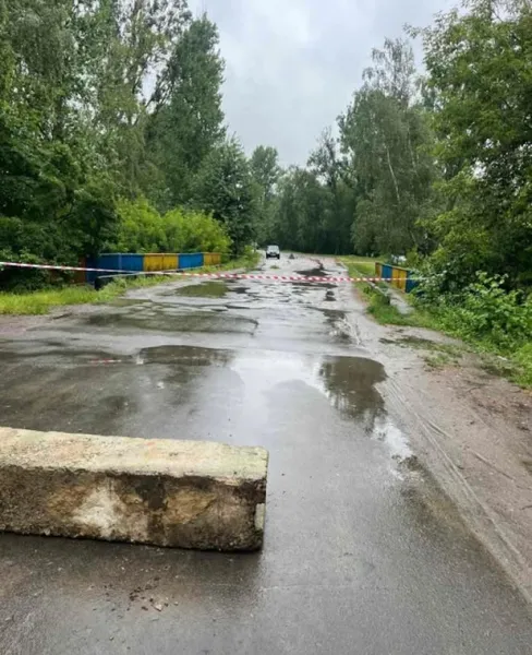 У Володимирському районі негода пошкодила міст (фото)
