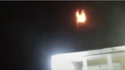 Показали відеозапис з місця пожежі в гуртожитку на Волині (відео)