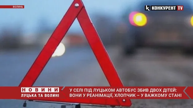 Біля Луцька на трасі автобус збив двох дітей (відео)