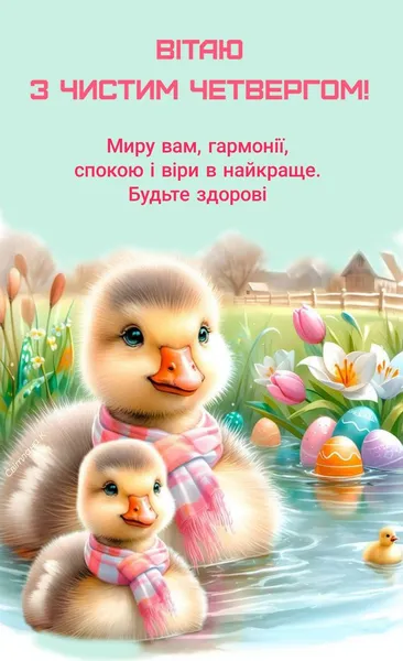 🕊️ З Чистим четвергом: милі привітання в картинках