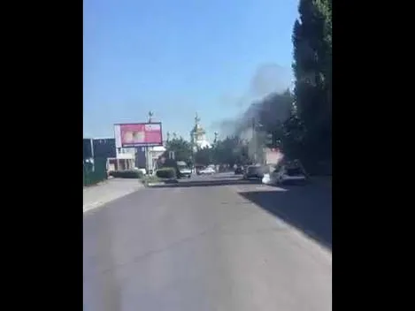 У Ковелі посеред вулиці загорілося авто (відео)
