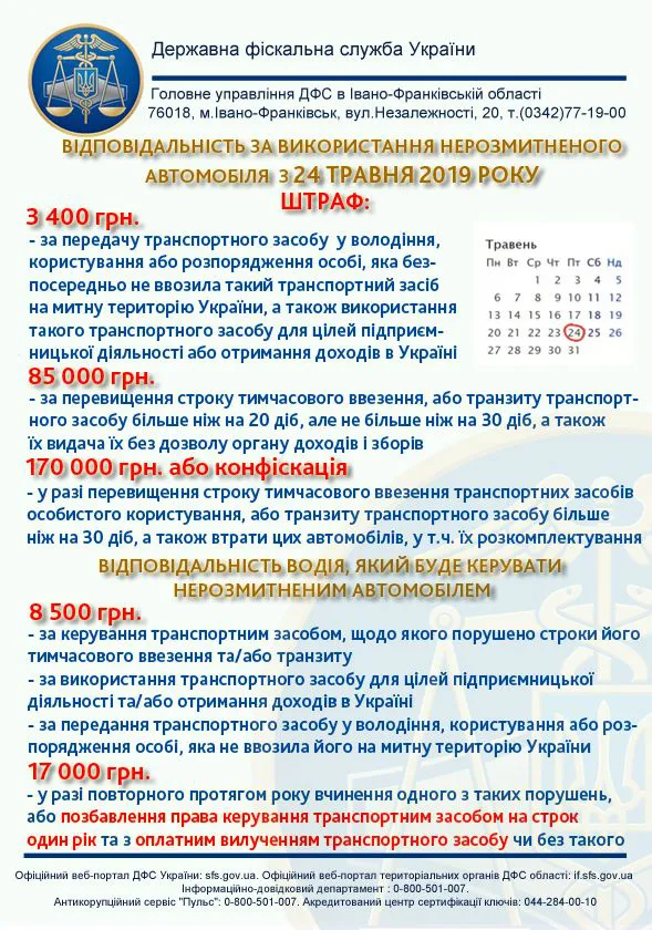«Євробляхи»: штрафні санкції зростуть до 170 тисяч гривень