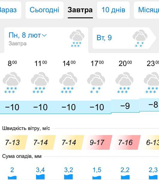 Замете снігом: погода у Луцьку на понеділок, 8 лютого