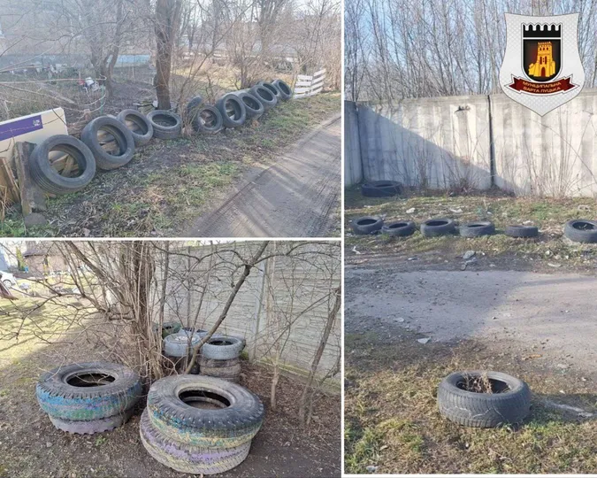 Муніципали вивезли з луцьких дворів близько 200 старих шин (фото)