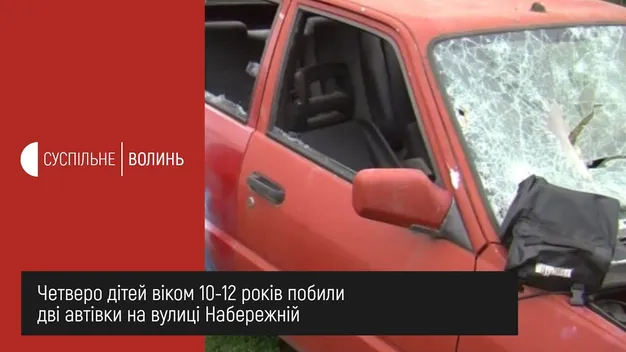 Трощили цеглою і арматурою: у Луцьку школярі розбили дві автівки (відео)