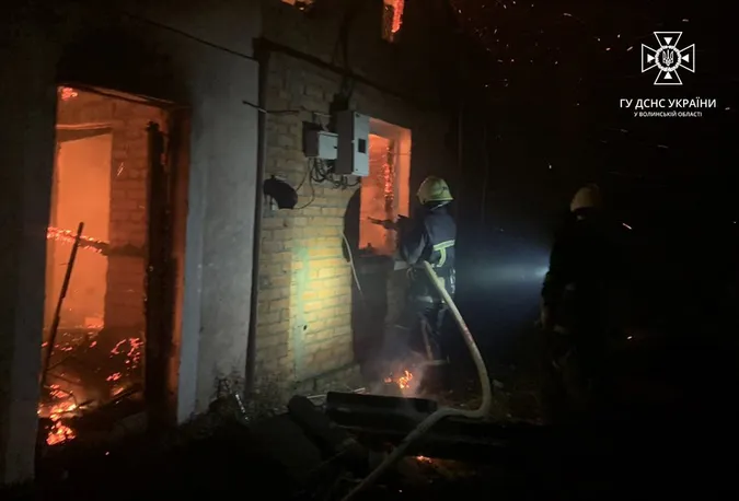 На Волині вночі сталися дві пожежі (фото)