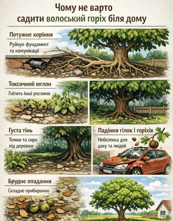 Чому біля дому не варто садити горіх