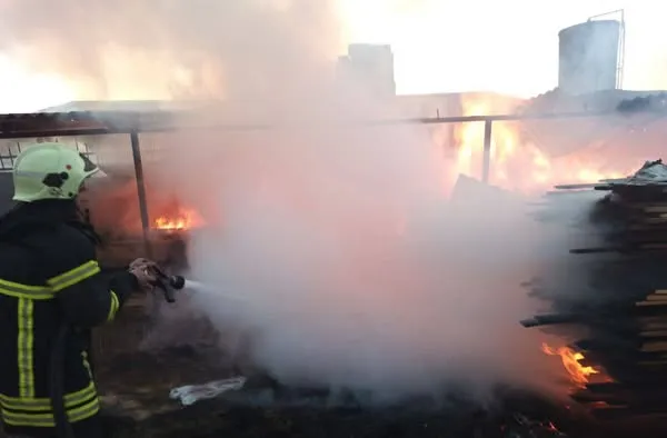 Все в диму: на підприємстві біля Луцька загорілася деревина (фото)