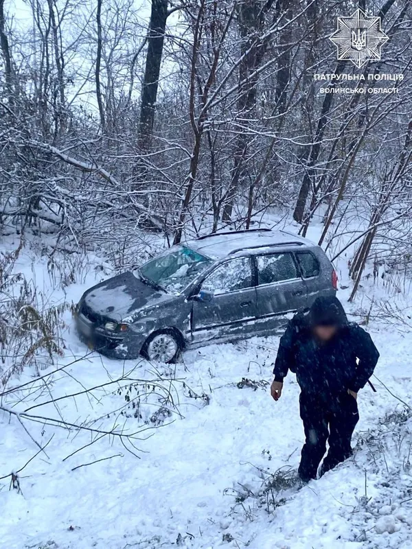 Біля Забороля «шумахера» на Mitsubishi знесло у кювет (фото)