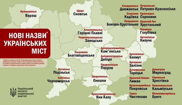 Які міста України «зачепила» декомунізація (інфографіка)