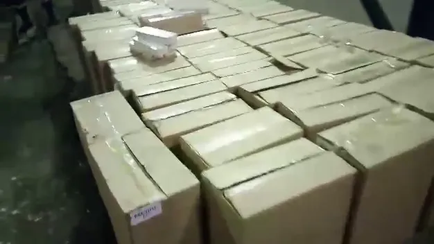 На кордоні з Білоруссю затримали вантажівку  з великою партією сигарет (фото, відео)