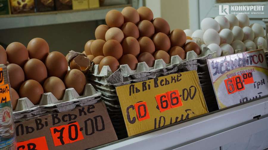 Точка продажу яєць на Старому ринку