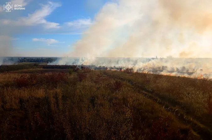 У Луцькому районі невідомі підпалили поле