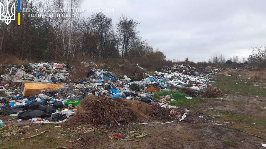 У Луцькому районі виявили стихійне сміттєзвалище площею понад чверть гектара (фото)