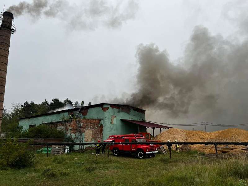 У Луцькому районі спалахнула пожежа на виробництві (фото)